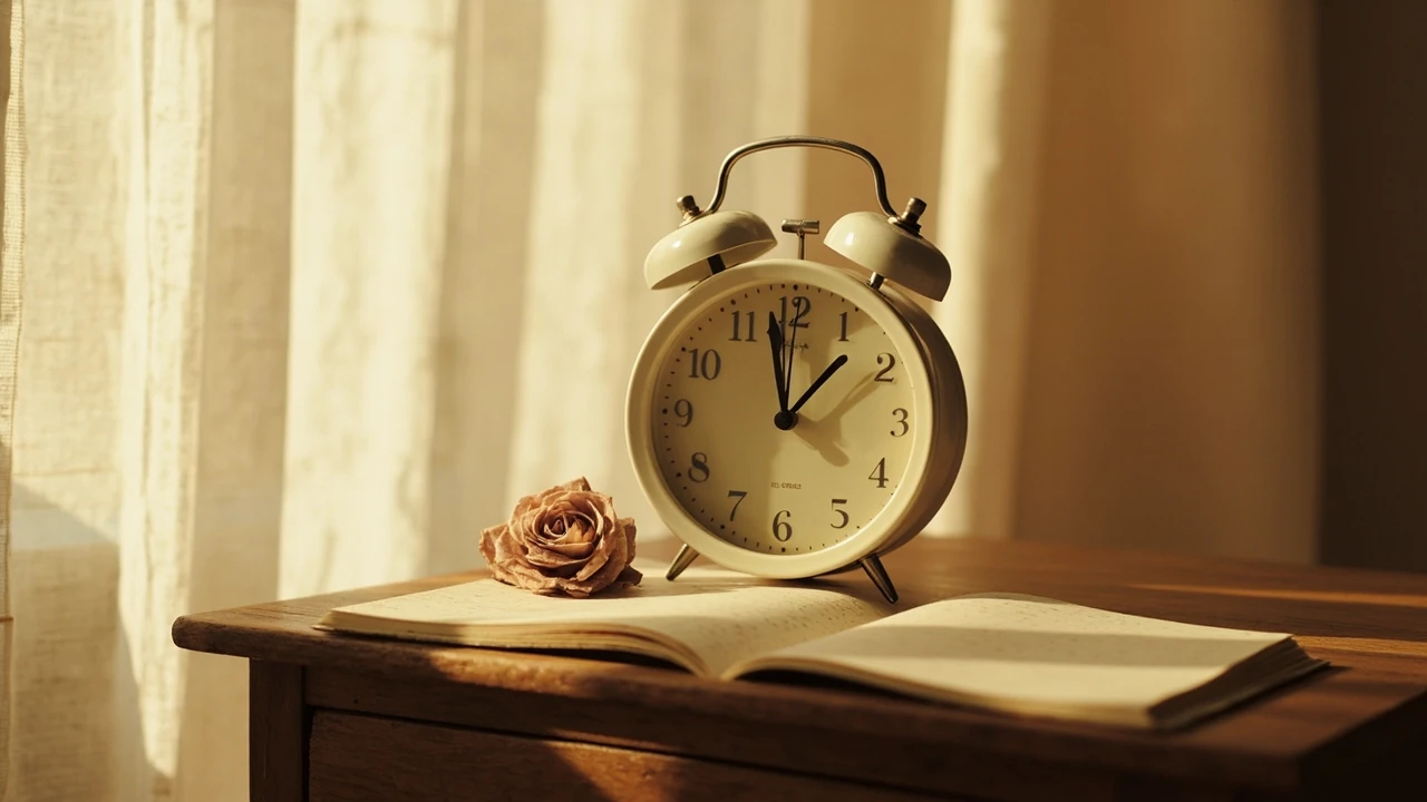 07.07 Uhr Bedeutung Liebe – symbolische Darstellung einer analogen Uhr mit der Zeit 7:07